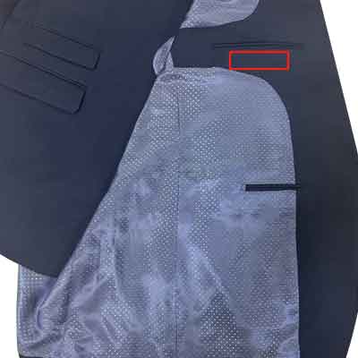 Below Inside Chest Pocket